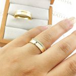 Alianças Em Ouro 18k Assunção 7mm Polida Reta