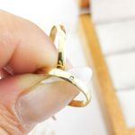 Par de Alianças Em Ouro Modelo Bélgica 2mm Polida Meia Cana