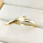 Par de Alianças Em Ouro Modelo Bélgica 2mm Polida Meia Cana