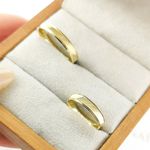 Alianças Em Ouro 18k Cazaquistão 4mm Diamantadeira Reta