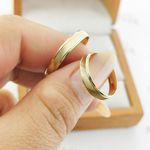 Alianças Em Ouro 18k Cazaquistão 4mm Diamantadeira Reta