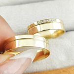 Alianças Em Ouro 18k China 6mm Polida Reta