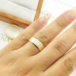 Alianças Em Ouro 18k Colômbia 7mm Polida Reta Chanfrada