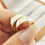 Alianças Em Ouro Modelo Croácia 6mm Polida Meia Cana