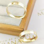 Alianças Em Ouro 18k Djibouti 4mm Polida Reta