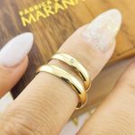 Par de Alianças Em Ouro Modelo Espanha 3mm Polida Meia Cana