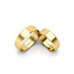 Alianças Em Ouro Modelo Finlândia 6mm Polida Reta Chanfrada