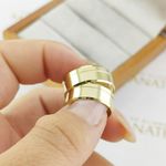 Alianças Em Ouro 18k Grécia 8mm Polida Reta Chanfrada