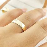 Alianças Em Ouro 18k Islândia 5mm Polida Meia Cana