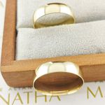 Alianças Em Ouro 18k Islândia 5mm Polida Meia Cana