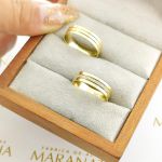 Alianças Em Ouro Modelo Kiribati 5mm Polida Reta