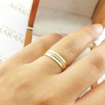 Alianças Em Ouro Modelo Kiribati 5mm Polida Reta