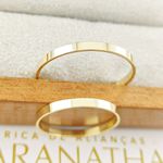 Par de Alianças Em Ouro Liubliana 2mm Polida Reta
