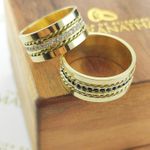 Alianças Em Ouro 18k Santiago 9mm Polida Reta