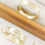 Alianças Em Ouro 18k Sófia 5mm Polida Reta