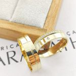 Alianças Em Ouro Modelo Timbu 5mm Polida Reta