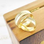 Alianças Em Ouro 18k Uagadugu 6mm Polida Meia Cana