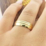 Alianças Em Ouro 18k Uagadugu 6mm Polida Meia Cana