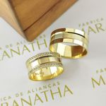 Alianças Em Ouro 18k Zagrebe 8mm Polida Reta