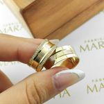Alianças Em Ouro 18k Zagrebe 8mm Polida Reta