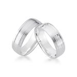 Alianças Em Prata 950 Barra Grande 6mm Fosco Lixado Meia Cana