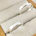 Alianças Em Prata 950 Boa Viagem 4mm Polida Reta Chanfrada