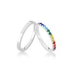 Alianças Em Prata 950 Calhetas 2mm Polida Reta