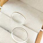 Par de Alianças Em Prata 950 Modelo Canasvieiras 2mm Polida Meia Cana