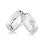 Alianças Em Prata 950 Gunga 6mm Polida Meia Cana