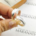 Alianças Em Prata 950 Gunga 6mm Polida Meia Cana