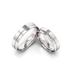 Alianças Em Prata 950 Itacoatiara 5mm Polida Reta