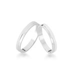 Alianças Em Prata 950 Itaoca 4mm Polida e Fosco Diamantado Reta