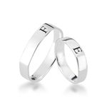 Alianças Em Prata 950 Itapuã 4mm Polida Reta