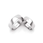 Alianças Em Prata 950 Juquehy 6mm Polida Meia Cana