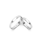 Alianças Em Prata 950 Maracaípe 3mm Polida Reta Chanfrada