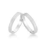 Alianças Em Prata 950 Maragogi 3mm Fosco Diamantado Reta