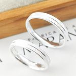 Alianças Em Prata 950 Maragogi 3mm Fosco Diamantado Reta