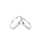 Alianças Em Prata 950 Marobá 2mm Polida Reta Chanfrada