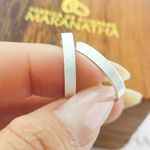 Alianças Em Prata 950 Paraty 3mm Polida e Fosco Diamantado Reta