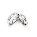 Alianças Em Prata 950 Parnapuã 4mm Polida Meia Cana