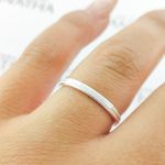 Alianças Em Prata 950 Perequê 2mm Fosco Diamantado Reta