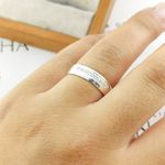 Alianças Em Prata 950 Ponta Verde 5mm Polida Meia Cana