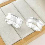 Alianças Em Prata 950 Porto De Galinhas 7mm Fosco Lixado Côncava