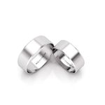 Alianças Em Prata 950 Sauípe 7mm Polida Reta Chanfrada