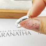 Alianças Em Prata 950 Tijuca 4mm Polido e Fosco Lixado Meia Cana