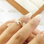 Anel De Noivado Alana Em Ouro 18k