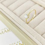 Anel De Noivado Amore Em Ouro 18k