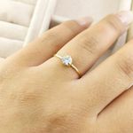 Anel De Noivado Amore Em Ouro 18k