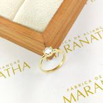 Anel De Noivado Camila Em Ouro 18k