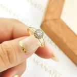 Anel De Noivado Forever Em Ouro 18k